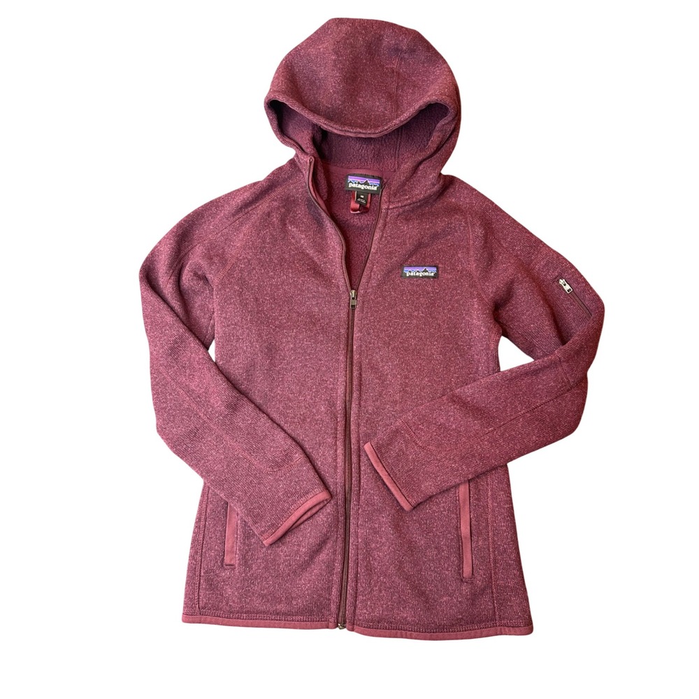 Patagonia Better Sweater Full Zip Hoodie XS Burgundy Heather Fleece Jacket 25538